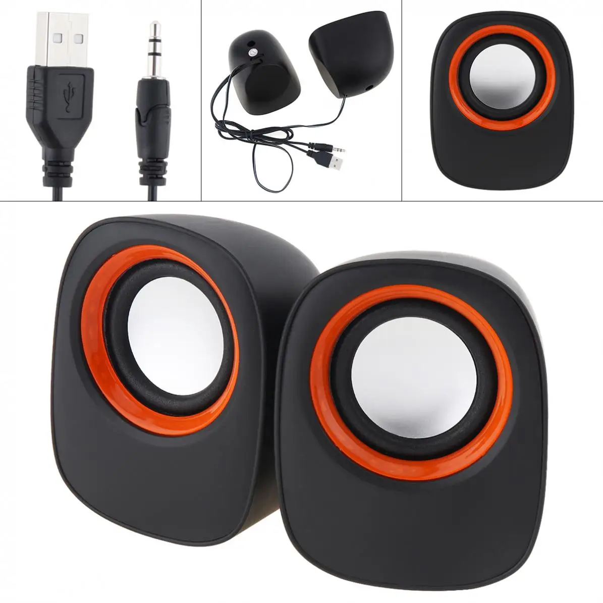

D-05A 5W Mini USB 2.0 Portable Speakers with 3.5mm Stereo Jack and USB Powered for PC / Laptop / Smartphone
