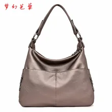 Роскошные женские сумки на плечо большая сумка сумки в стиле "Хобо" мягкая кожаная женская сумка через плечо для женщин Повседневная Большая