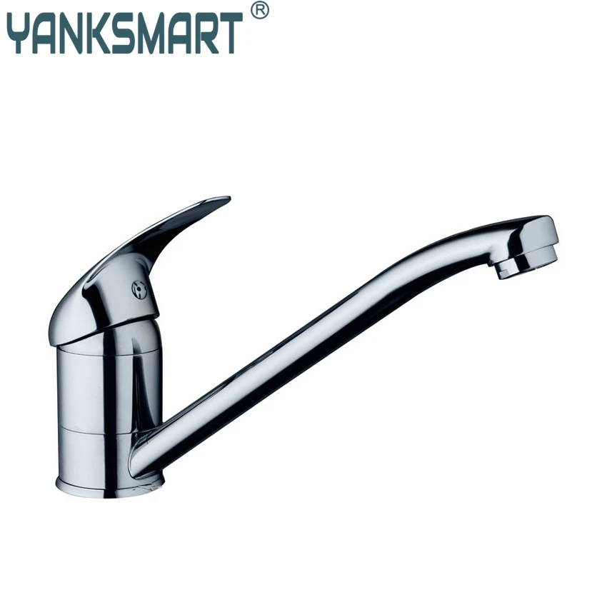 Buy YANKSMART Kitchen Faucet Chrome Polished Deck Mounted Basin Faucet 180
