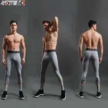 HOWE AO мужские компрессионные баскетбольные Штаны спортивные колготки брюки для бега высокоэластичные штаны для фитнеса бодибилдинга