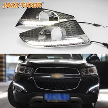 JAZZ TIGER Автоматическая затемнения Функция водостойкий ABS 12 В автомобиль DRL светодиодный светодиодные дневные бег свет для Chevrolet Captiva 2011 2012 2013