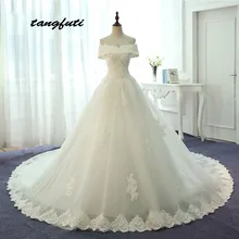 Weed Dress Promotion For Promotional On Aliexpress Lace Wedding Dresses Long 2018 A Line Pearls Off Shoulder Country Western Weddingdress China Bridal Gowns Weeding Dress Lm580