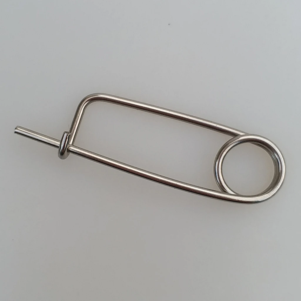2pcs/Pack Stainless Steel Safety Pin Clip Heavy Hooks for Scuba Diving Kayak Boating Fishing Drifting Accessories