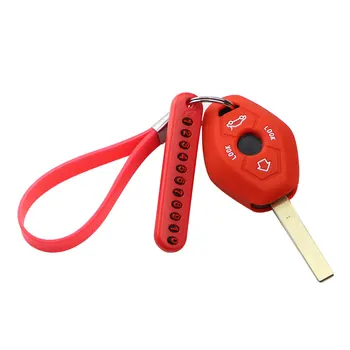 

3Pcs/Set Car Key Case Cover with Phone Number Key Chain Keychain for BMW X3 X5 Z3 Z4 3 5 7 Series E38 E39 E46 E83 4 Button