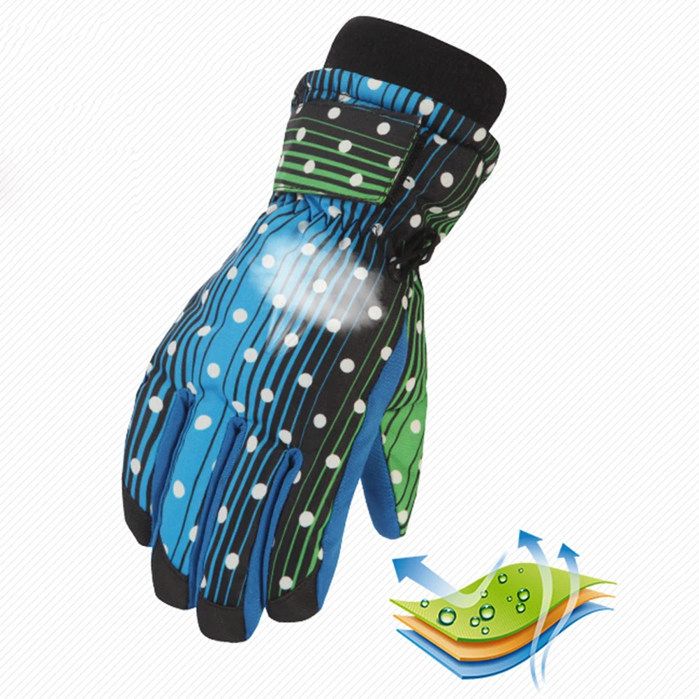 30 градусов зимние теплые сноуборд лыжные перчатки водонепроницаемые утолщенные Лыжные рукавицы Снегоход Мотоцикл снег Монстр каракули принт