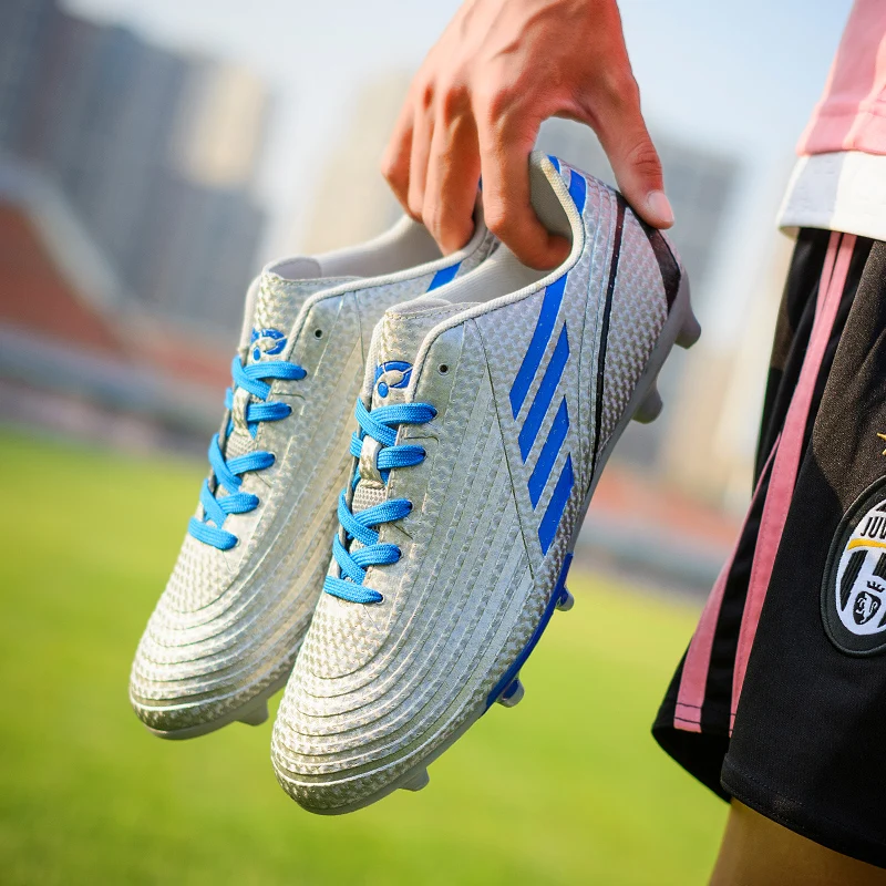 Original profesional AG spike cala zapatos de fútbol de césped al aire libre los hombres, los niños botas de fútbol niños zapatillas de deporte zapatillas de fútbol chuteira de futsal