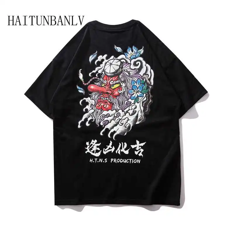 2019 Summer New Hip Hop &quotTurn calamities into blessings" Pattern Casual Short Sleeve Fashion Harajuku Tees Streetwear TShirts |