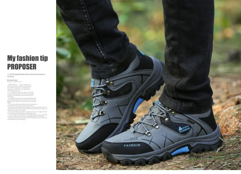 Men Hiking Shoes Waterproof Anti-Skid Outdoor Trekking Shoes High Quality Climbing Sneakers Man Sports Shoes Plus Size 39~47 (16)