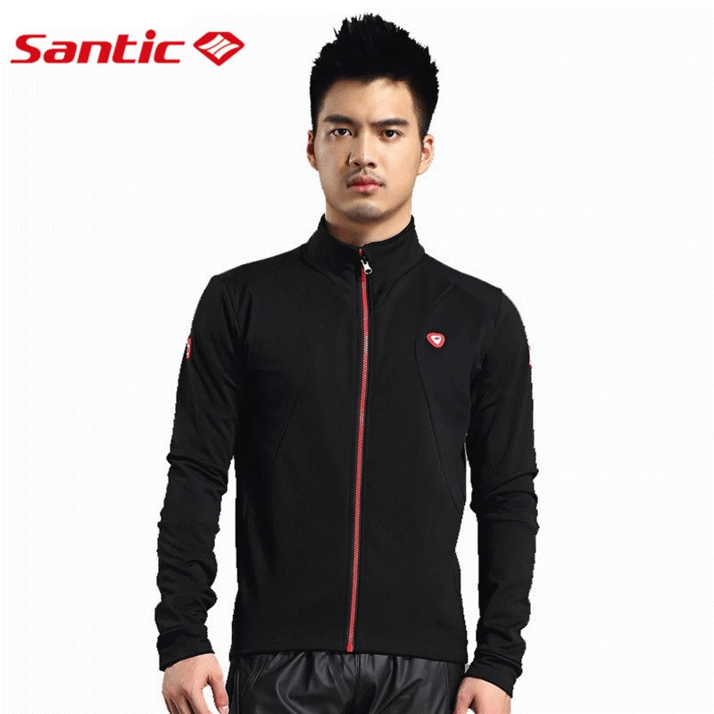 Santic Winter font b Cycling b font font b Jerseys b font Men Thermal Fleece Long