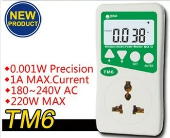 

High-precision TM6 Wanf WATT Electricity Power Energy Watt Voltage Meter Ammeter Monitor AC Voltage Version Analyzer 220V*1A