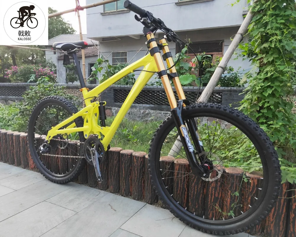 Cheap 165mm travel Full suspension bicycle bike 20X110mm hubs 26er mountain bicycle 24 speed Hydraulic brakes 1