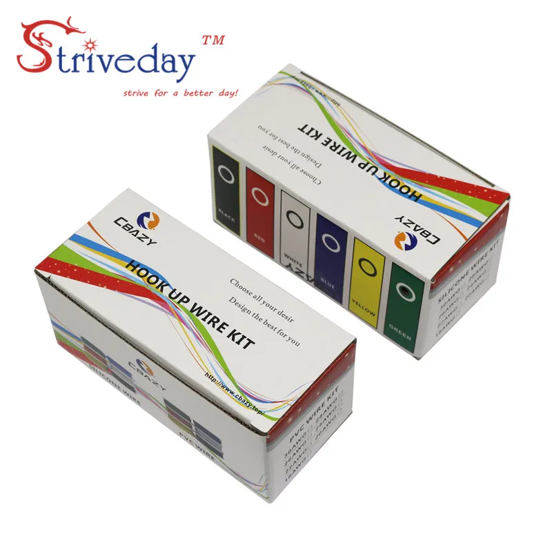  18 20 22 24 26 28AWG ( 6 colors Mix Stranded Wire Kit ) Electrical line Cable wires Airline Copper 