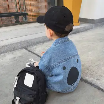 

Baby boy clothes jacket baby girl denim jacket fashion coat children's clothing cartoon bear print soft casual coat baby clothes