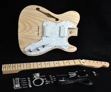 Kit de guitarra elétrica vintage 72 tl, faça você mesmo, baixo, com furos, bordo, pescoço 21 haste de fretstrass ajustável