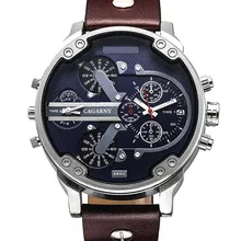 Luxury Brand Men Quartz Wrist Watch Dual Movement Sports Watch CAGARNY Man Casual Watches Relogio Male Relojes Clock Men super speed v6 v0180 racer quartz movement wrist watch for man black brown white