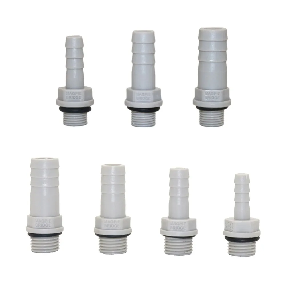 1/8 &quot 1/4&quot резьба к 6/8/10/12 мм прямой разъем для шланга пластик сталь аквариумный