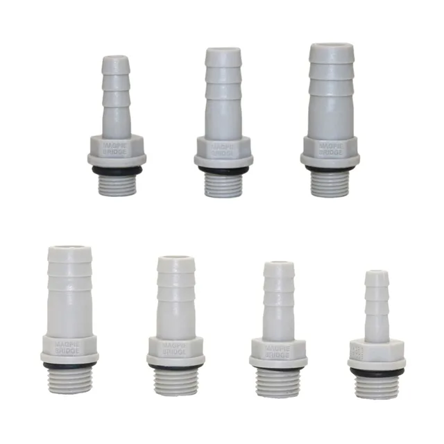 1/8 ", 1/4" Szál 6/8/10/12 Mm-Es Tömlő Egyenes Csatlakozó Műanyag Acélból Készült Légszivattyú Ízületi Cső Adapter