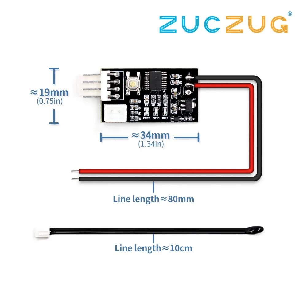 

VHM-802 DC 12V PWM 4 Wire Line Fan Temperature Digital Control Controller Speed Regulation for PC Fan Alarm Module Board