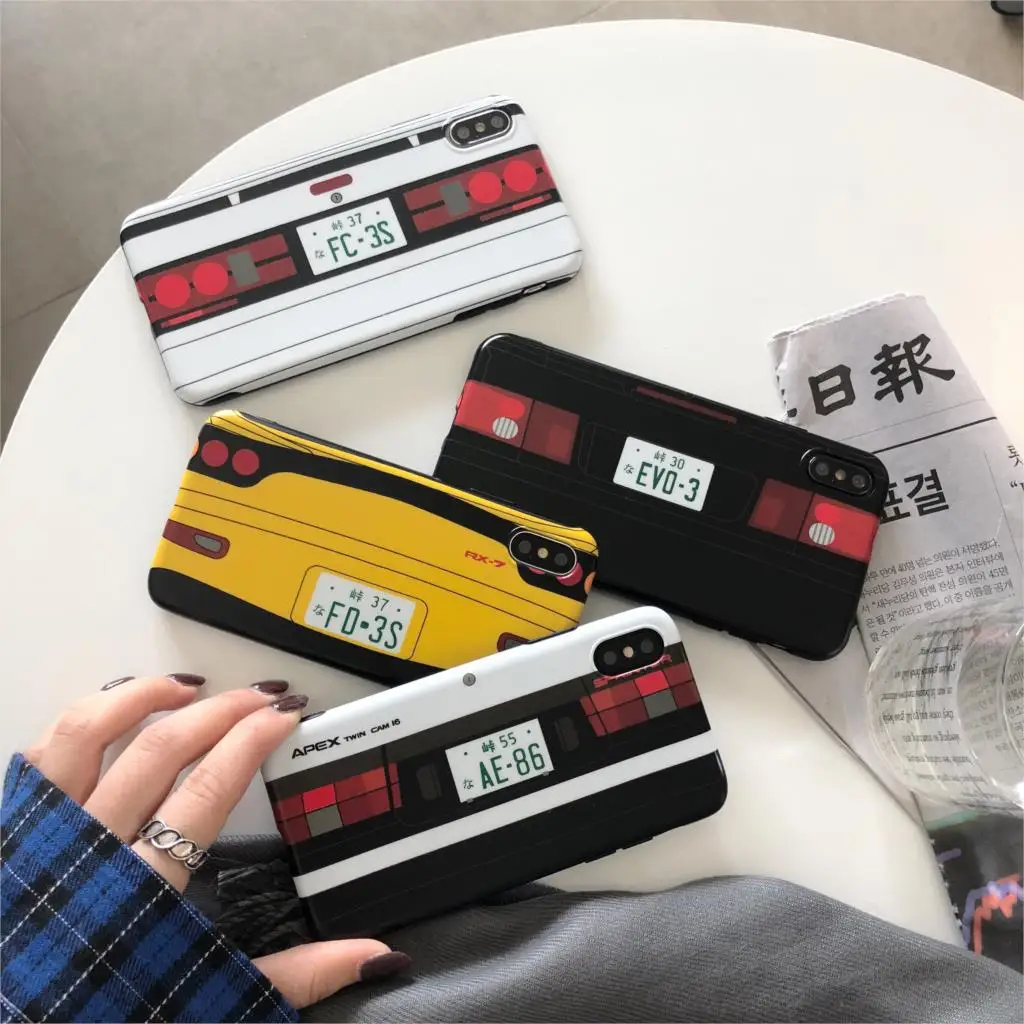 Fashion Anime Fujiwara Takumi Trend Initial D Racing Car Case Cover For Iphone 8 7 6 6s Plus X Xr Xs Max Couple Phone Back Shell Fitted Cases Aliexpress