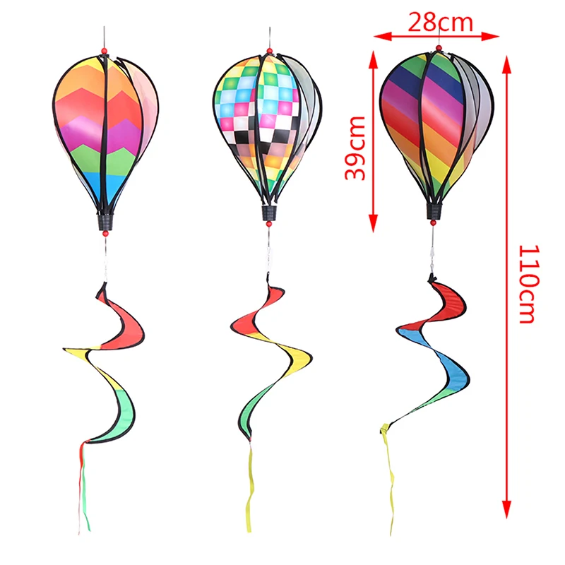 

Striped Hot Air Balloon For Children Toy Random Color Gift Wind Spinner 1PC