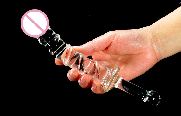 Women Glass Dildo Sex Pyrex Crystal Dildo Glass Sex Toys for Woman Anal Toys Adult Crystal Female Sex Products with handle