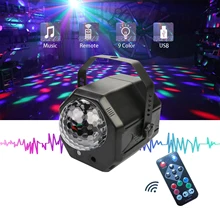 RGB LED Crystal Disco Magic Ball With 60 Patterns RG Laser Projector DJ Party Holiday Bar Christmas Stage Lighting Effect цена RGB LED Crystal Disco Magic Ball With 60 Patterns RG Laser Projector DJ Party Holiday Bar Christmas Stage Lighting Effect цены онлайн
