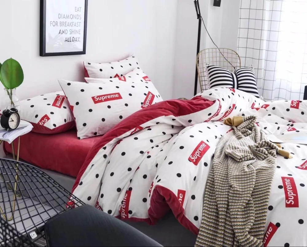 

Thicken Winter Warm Velvet 4pcs Reactive Printed Bedding Set Suit Bed Sheet/Duvet Cover/Pillowcase Twin/Queen Size for Children