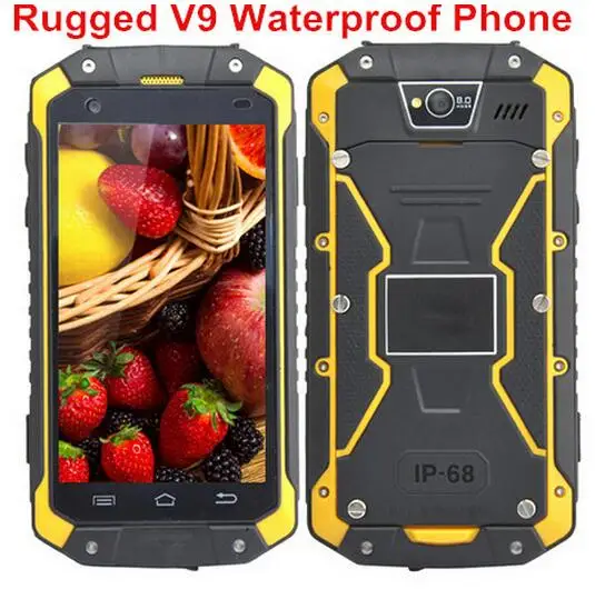 24 Hours Shipping Guophone V9 IP68 Rugged 4 5 Waterproof 4000mAH MTK6572 Android 4 4