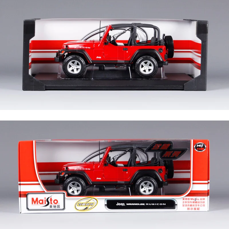 Модель автомобиля Maisto 1:18 JEEP WRANGLER RUBICON SUV литая модель игрушечная новая в коробке