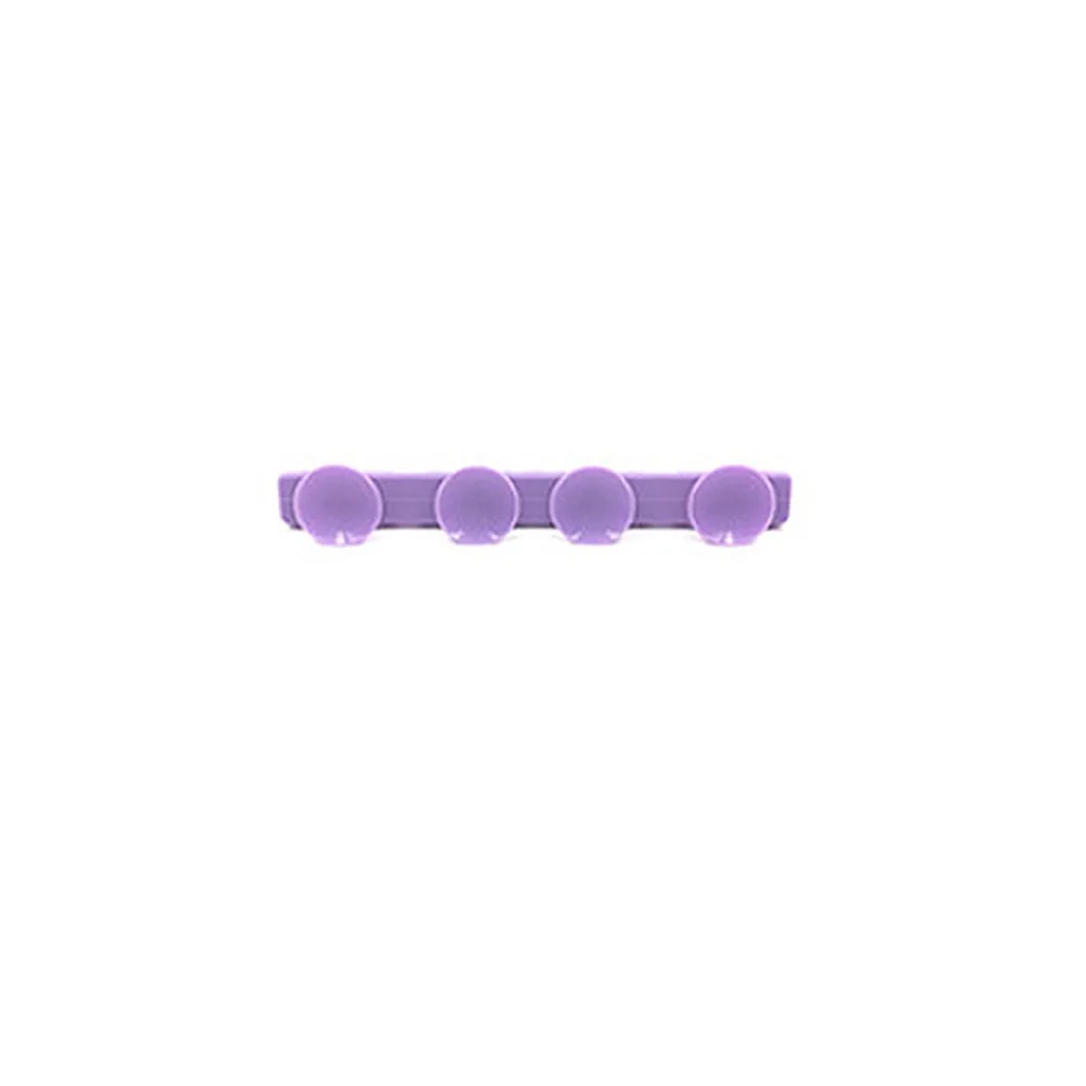 1 шт. косметический держатель щеток для макияжа силиконовая щеточница для макияжа с 4 присосками тени для век сушилка для кистей стойка дисплей инструмент красоты - Handle Color: Фиолетовый