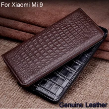 Роскошные Чехлы из натуральной кожи с узором «крокодиловая кожа» для Xiaomi Mi 9 кожаный защитный чехол тонкая задняя крышка для Xiaomi Mi 9 Coque