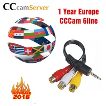 

Europe HD cable 1 Year CCCams for Satellite tv Receiver 6 Clines WIFI FULL HD DVB-S2 Support Spain cline ccam Server