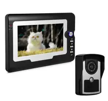 Nueva Conexión de Cable 7 “Pantalla a Color Video de La Puerta Sistema de Intercomunicación teléfono + 1 Monitores + 1 Cámara timbre de la Puerta A Prueba de agua En El Envío Libre