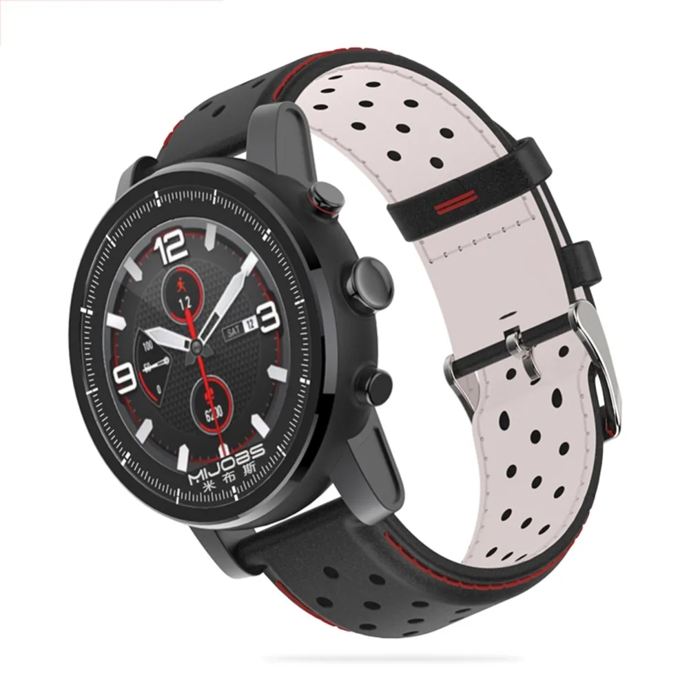 YUEDAER браслет из натуральной кожи ремешок для Xiaomi Amazfit Stratos 2 Pace часы ремешок для Xiaomi Huami Amazfit ремешок Bip 20 мм 22 мм