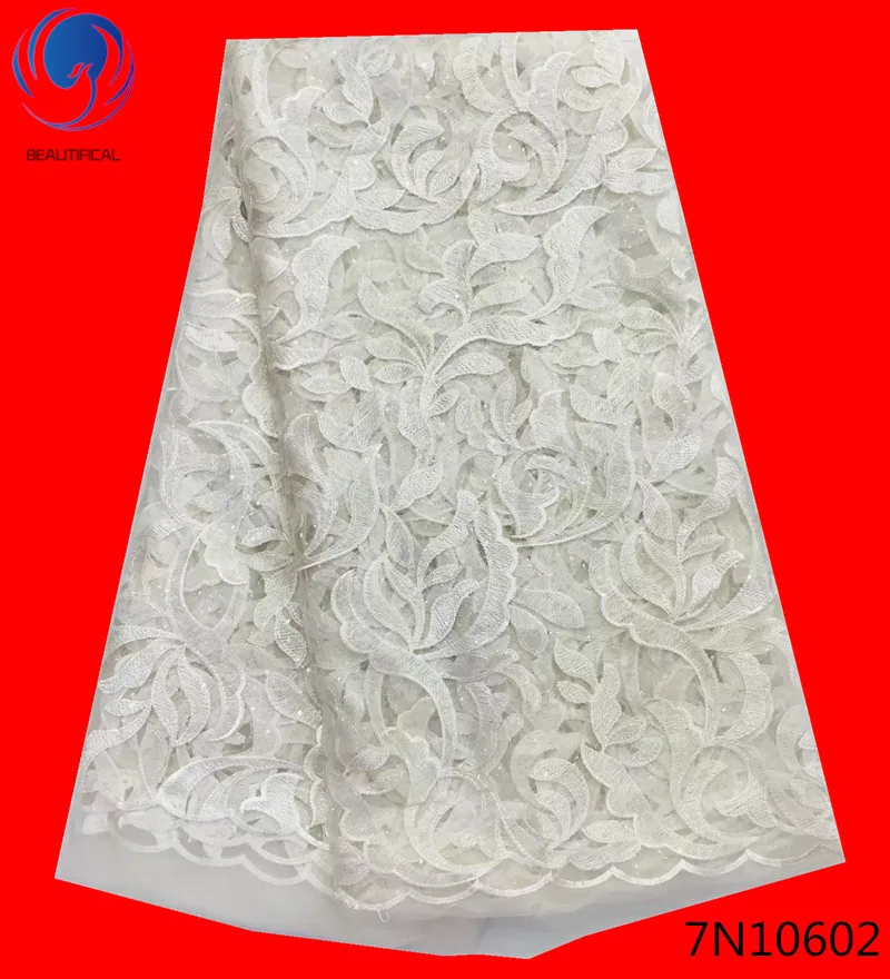 

Beautifical lace fabric sequin polyester lace wholesale lace mesh fabric nigerian hot selling new arrival 5yards/piece 7N106