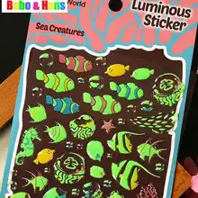 Милый морской мир стиль деко светящийся ПВХ 3D стикер скрапбукинг украшения этикетки оптом