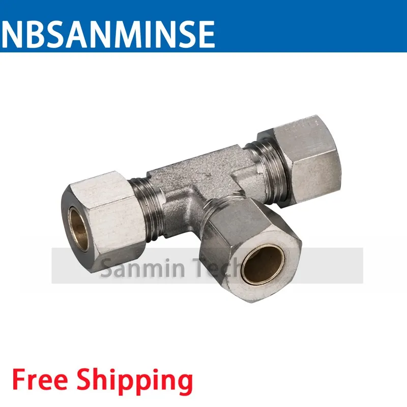 NBSANMINSE 10Pcs/lot KE Pneumatic Compression Fitting Brass Pneumatic