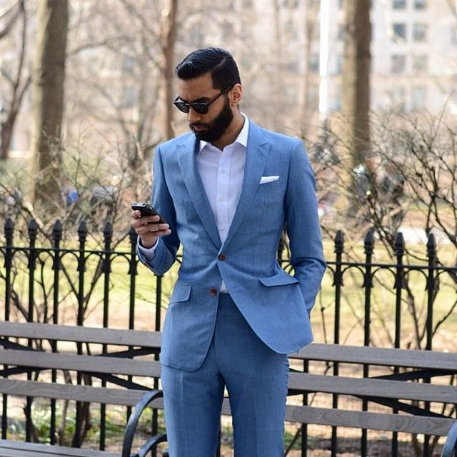 Latest Coat Pant Designs Blue Casual Custom Made Wedding Suits For Men 2  Pieces Beach Best Man Groom Slim Fit Masculino G4|best wedding suits|designer  wedding suitswedding suit - AliExpress