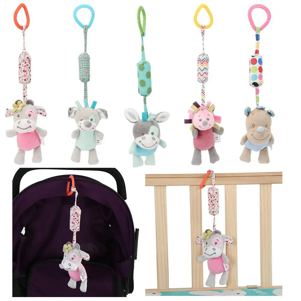 

Cartoon Baby Toy Bed Cot Stroller Wind Chimes Rattles Baby Hanging Toys Infant Mobile Plush Bell Toy Baby Crib Bed Hanging Bells