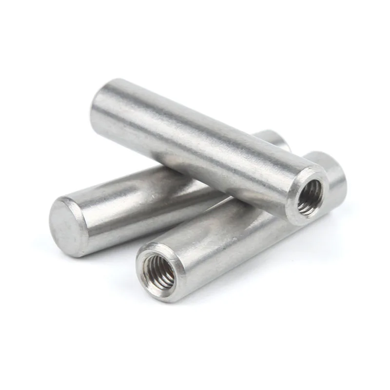10Pcs M5 Stainless Steel 304 Parallel Pins Female Thread Cylindrical