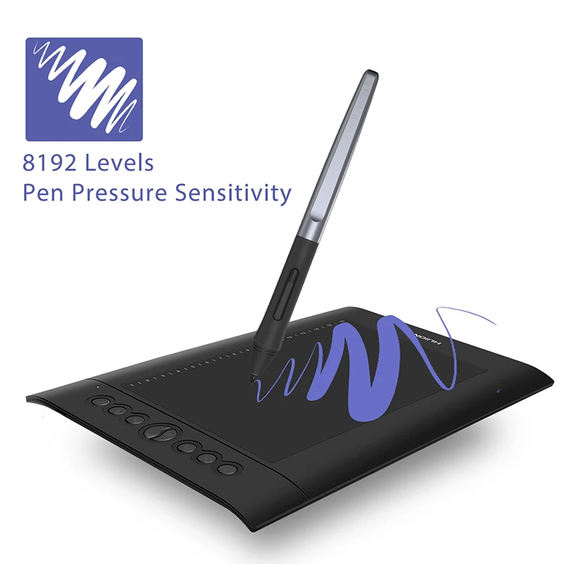 Huion H610 PRO V2 8192 niveles tableta Digital gráficos del dibujo de la tableta de lápiz Tablet con función de inclinación para ganar y Mac - 4