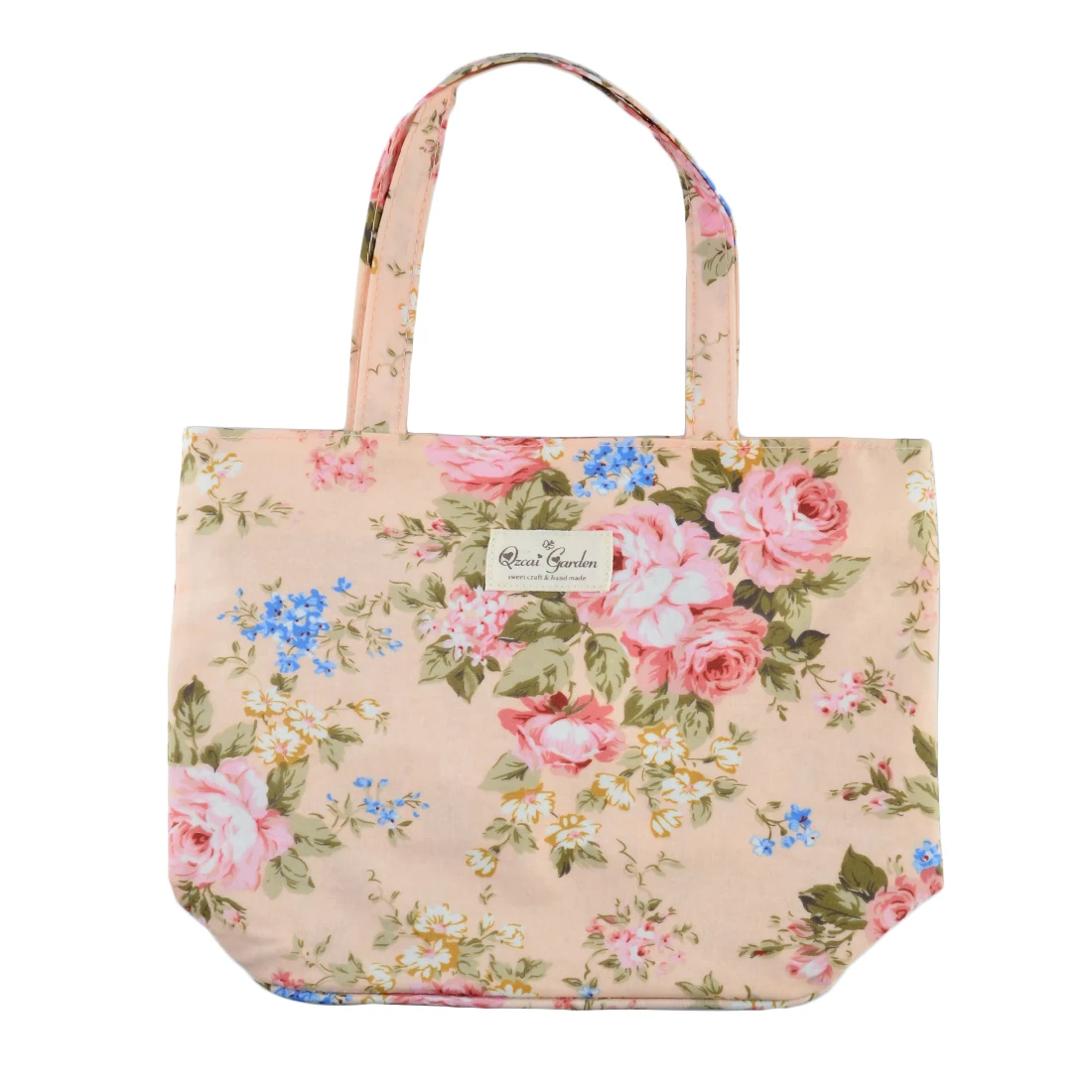 3 Color Women Cloth Handbags With Simple Design Rose Flower Single