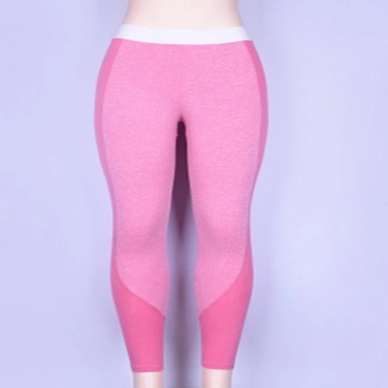Женские пуш-ап Леггинсы для йоги и фитнеса Твердые Высокая талия и бедра спортивные штаны для бега хорошие дышащие брюки Легкая атлетика - Цвет: Розовый