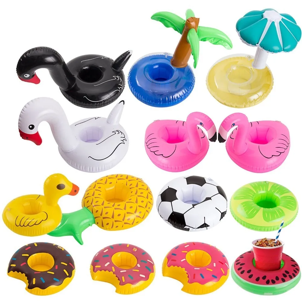 

Inflatable Floating Flamingo Drink Cup Holder Swimming Pool Beach Party Kids Toys Swim Beverage Holders For Phone Cup