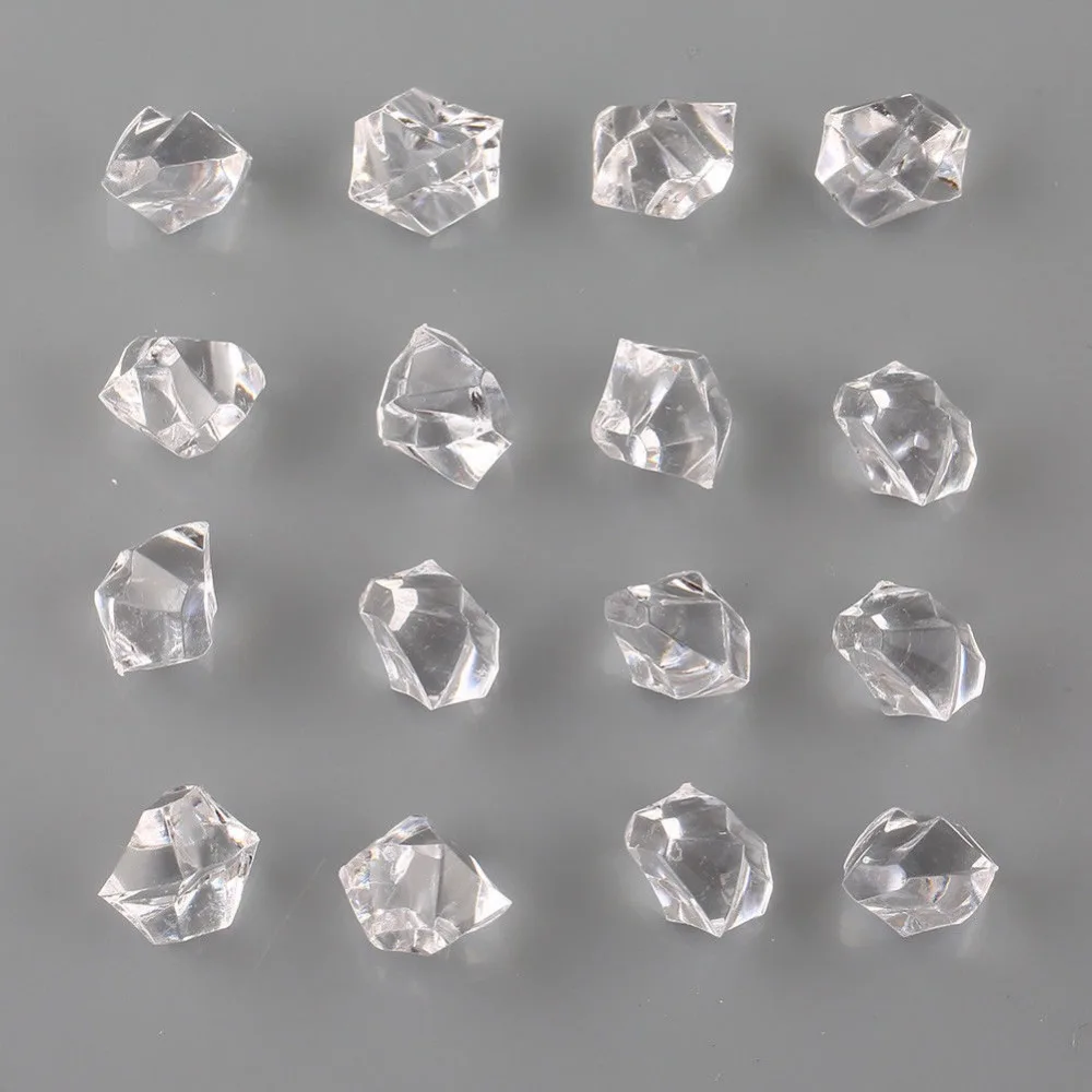 1000pcs Acrylic Crystal Stone Ice Grain Artificial Transparent Ice ...