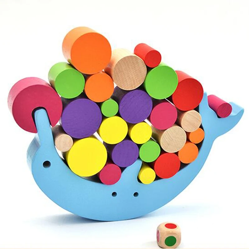 Baby Toy Wooden Children s Montessori Toys Early Education Balance Building Blocks Toys Family Games Building