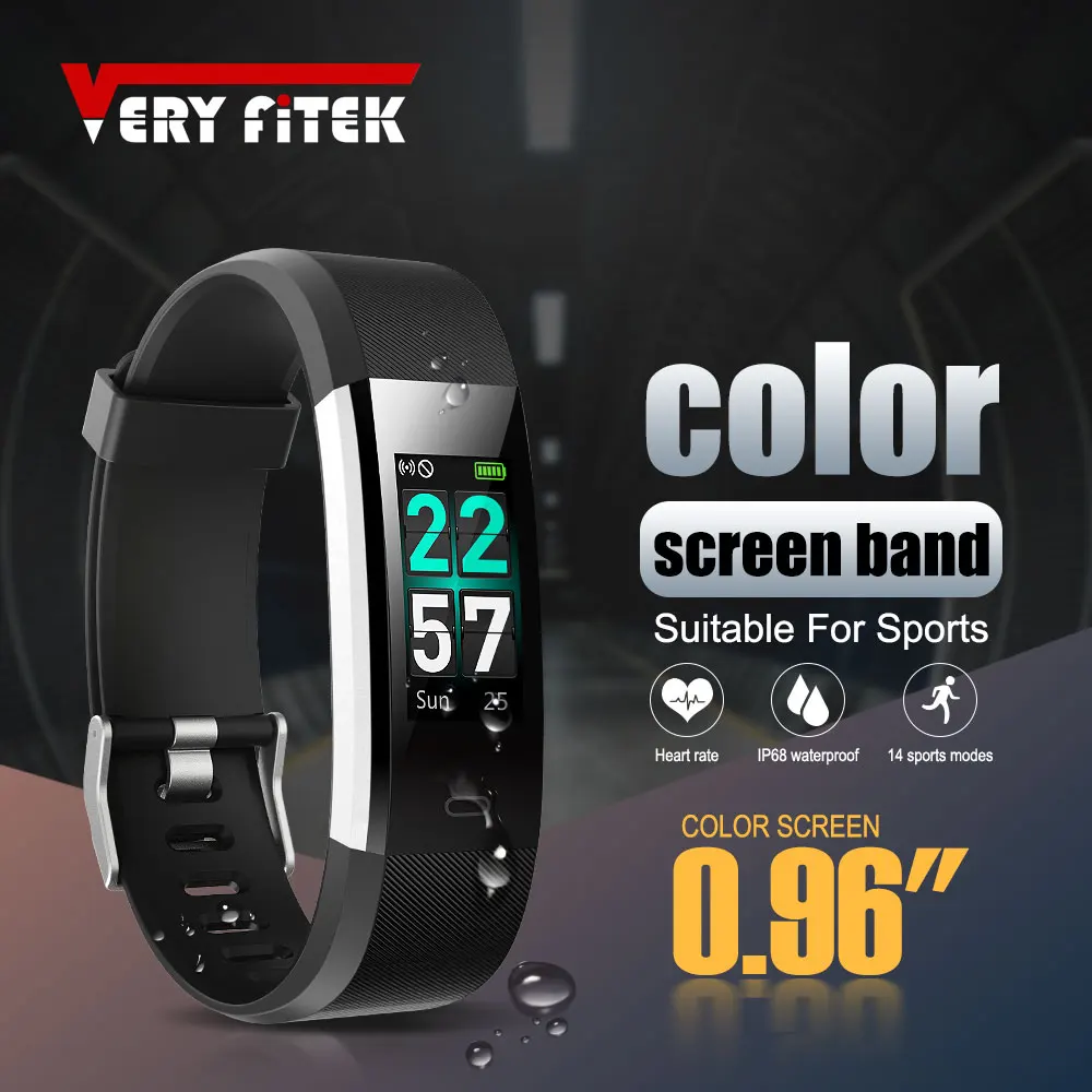 Tanie VERYFiTEK ID115 Pro kolor Ccreen inteligentny zespół joga Cardio tętno opaska monitorująca aktywność IP68 wodoodporna F zycznej bransoletka Pk pasuje do bitów