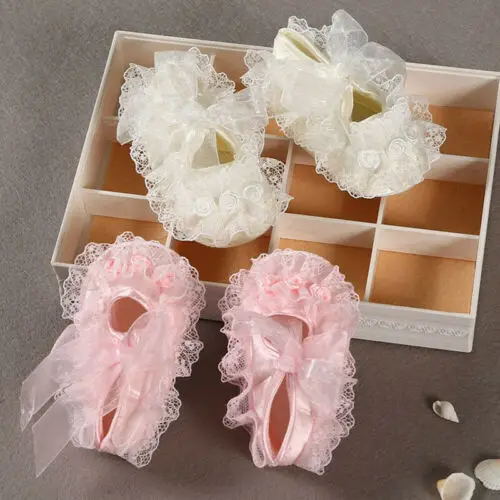 

Toddler Girl Crib Shoes Newborn Baby Soft Sole Prewalker Anti-slip Pram Sneakers