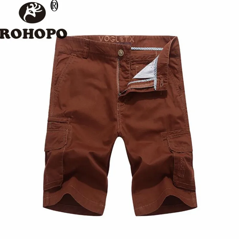 

Zipper Pockets Cotton Shorts Brand Military Male Summer Tooling Pure Cotton Fabric Shorts Real Pockets 40 42 44 Big Size Shorts