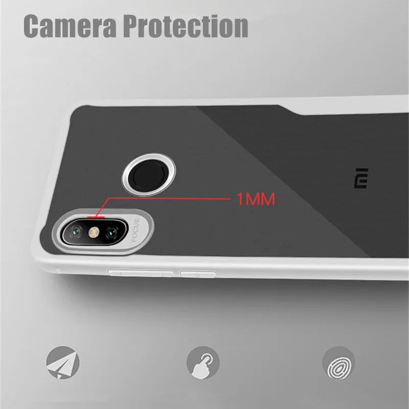 Прочный прозрачный чехол из ТПУ для Xiaomi mi 8 A1 A2 Lite F1 Red 4A 5A 5 Plus 6A S2 Note 4 4X6 7 Pro мягкий
